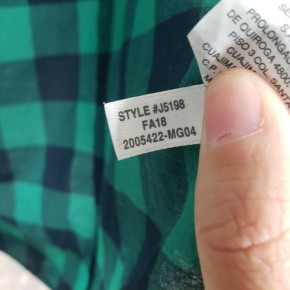 J. Crew Mercantile Green Plaid Button Down Shirt - Picture 10 of 11